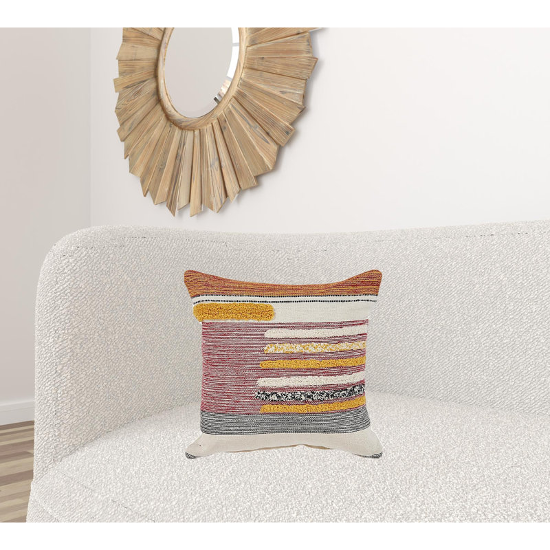 18" X 18" Cotton Zippered Pillow