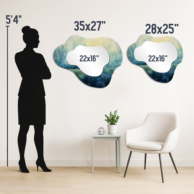 Miroir d'appoint Botanical Asymmetric, 25 po x 28 po