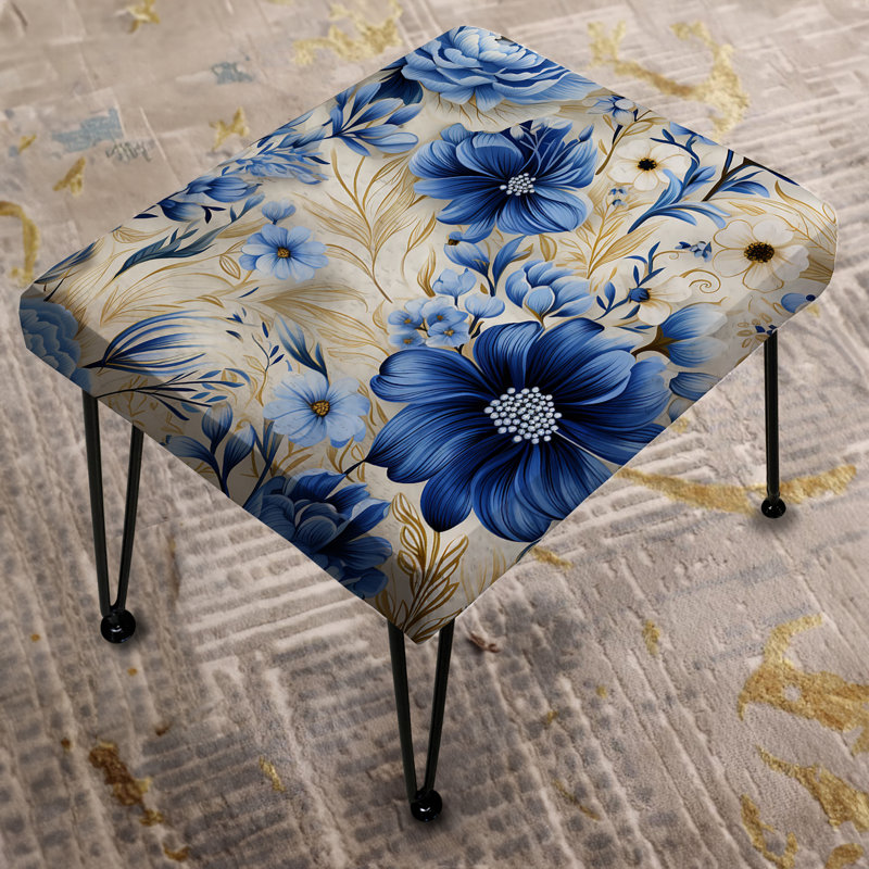 Motif de pivoines enchantées bleues et blanches III - Floral