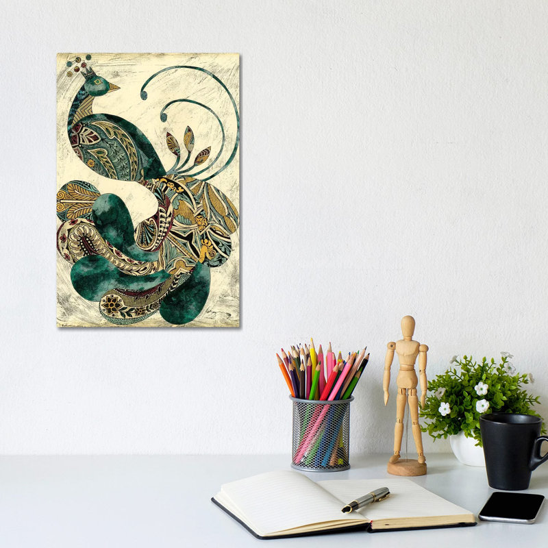 Royal Peacock I - Giclée sur toile tendue avec châssis