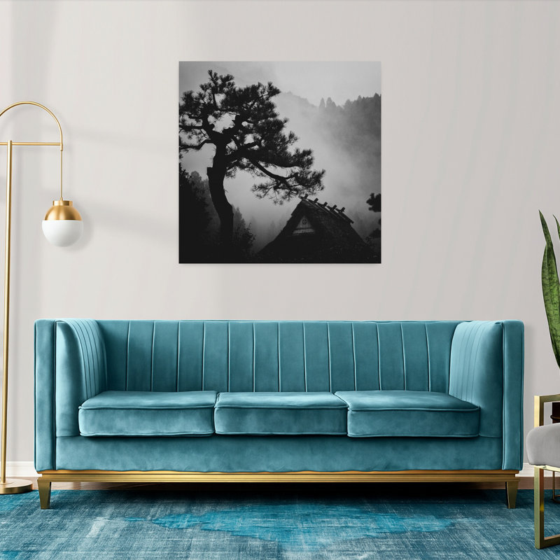 Contemporary Art Traditional Abstract Pine Tree Landscape Nature Wall Art 1 Piece Wrapped Canvas Wall Art