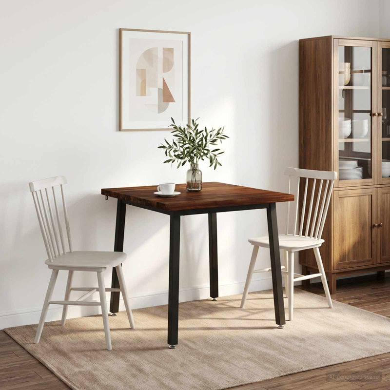 Acacia Dining Table, Dark Brown / Black