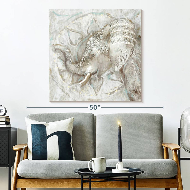 Brampt Ivory Elephant, 33" H x 33" W