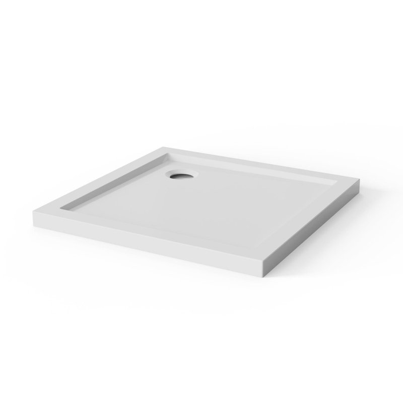 32x32 Inch Shower Base - No Threshold Shower Pan with Centered Drain, Anti-Slip Surface for Safe Entry (Acrylic Construction)