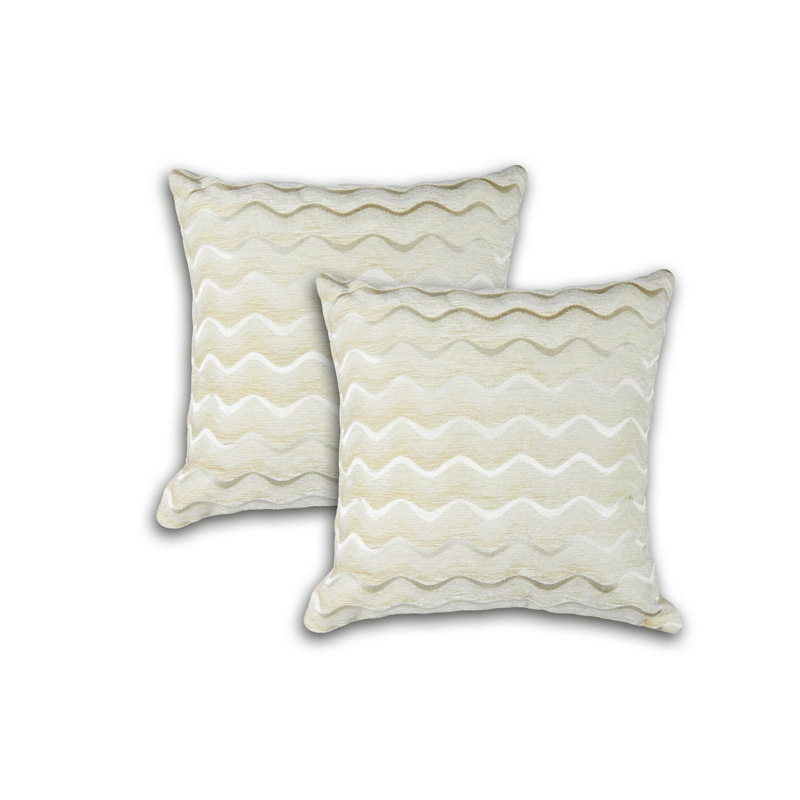 Kittredge Geometric Square Cushion Cover, Cream