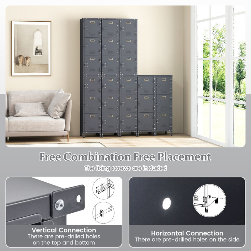 Metal 3 - Tier 30cm School Locker