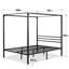 Toulouse Metal Platform Bed frame with Canopy Frame-59905134-59905135