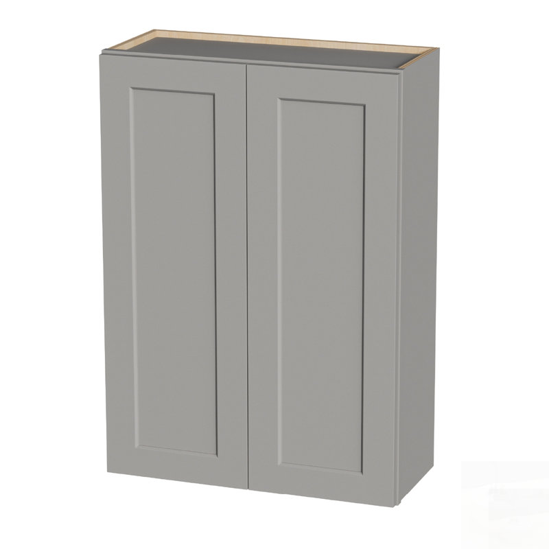 Armoire murale Shaker, Gris, H 42 po x l 30 po x P 12 po