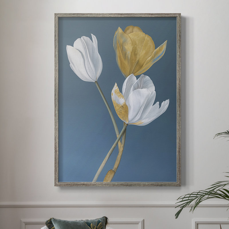 Reproduction encadrée FLORAL Series CXLI - bois massif, H 11 po x l 9 po