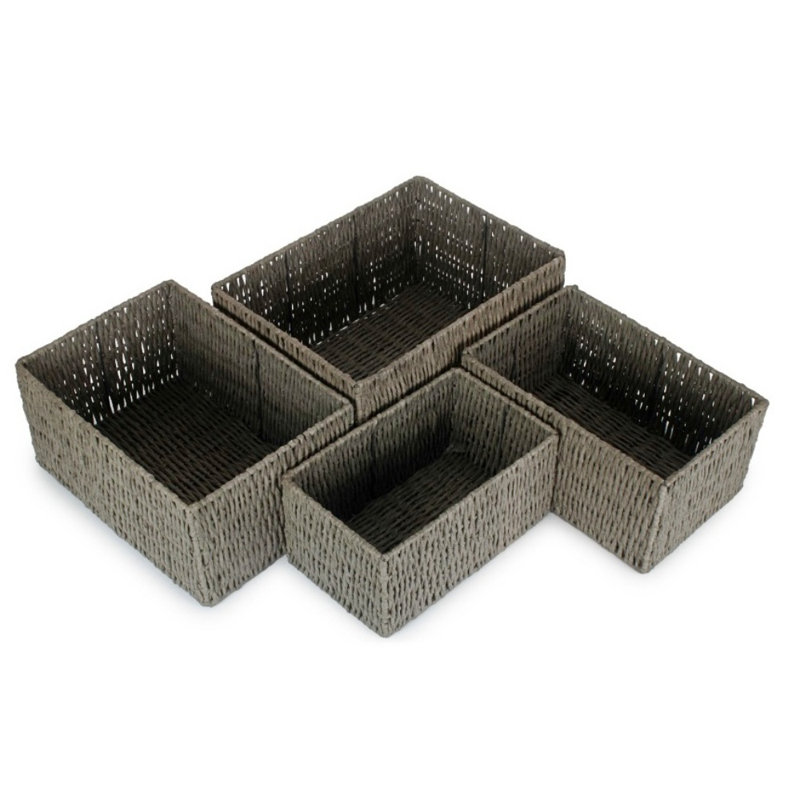 Fleur De Lis Living Seagrass Decorative Basket