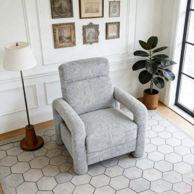 Fauteuil inclinable 31,25 po avec dossier inclinable, Gris clair