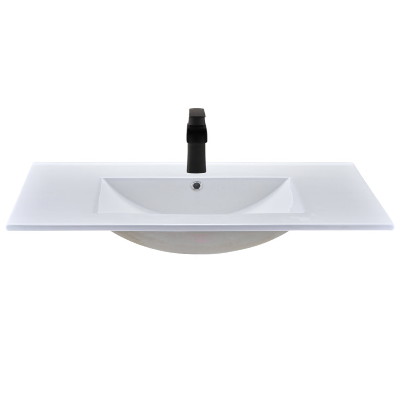 36'' Ceramic Single Bathroom Vanity Top with Sink