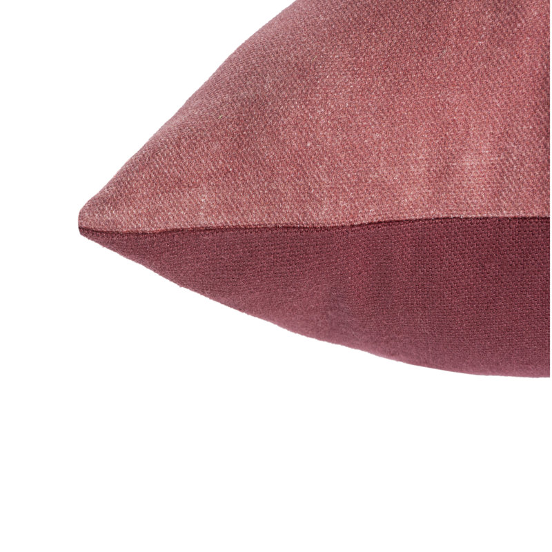 Housse de coussin texturé en coton texturé, 20 po x 20 po, Rouge, Polyester/ Bourre en polyester