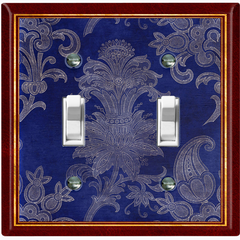 Patterned 2 - Gang Toggle Light Switch Standard Wall Plate
