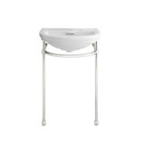 St. George White Vitreous China U-Shaped Console Bathroom Sink with Overflow