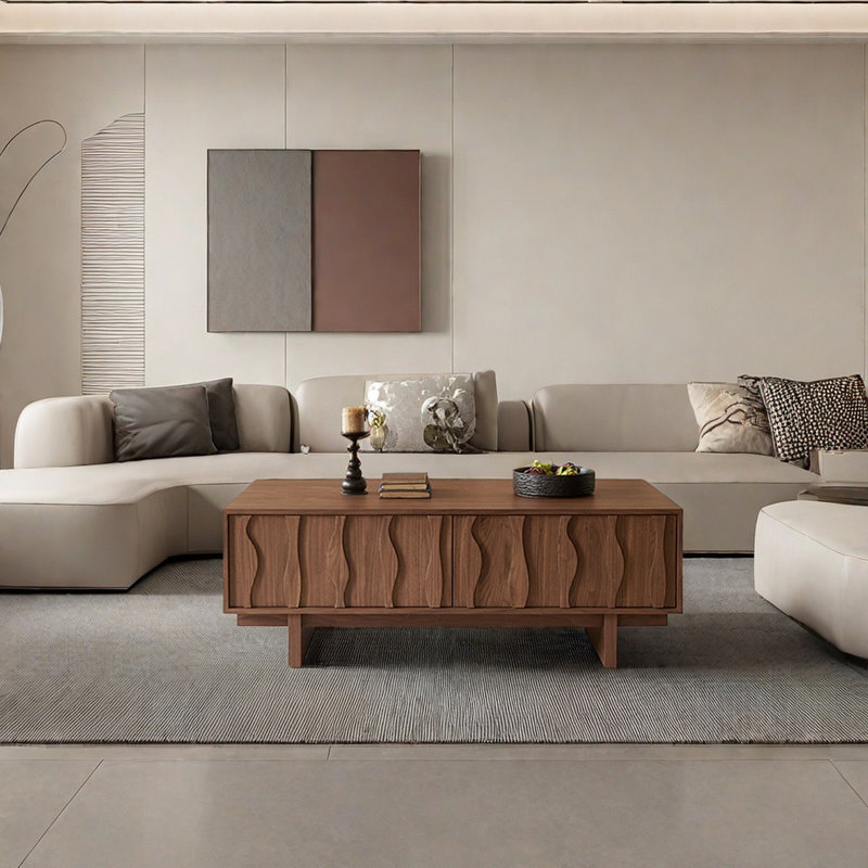Table basse de style rétro, H 18,3 po x L 51,18 po x l 27,56 po