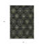 Tapis intérieur lavable 8 pi x 10 pi vert gris et gris anthracite