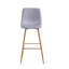 Upholstered Counter Stool with Metal Frame-471388997