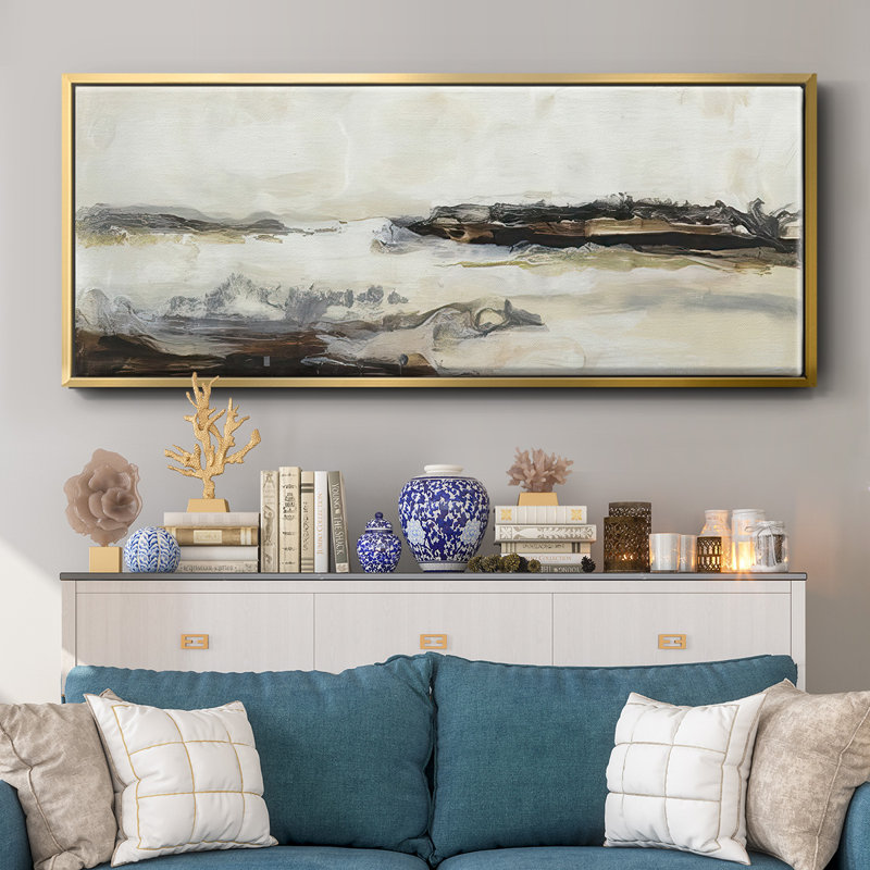 Joyful Horizon II - toile encadrée, H 20 po x l 50 po