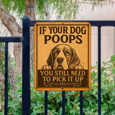 Wooden Khalfani If Your Dog Poops Sign