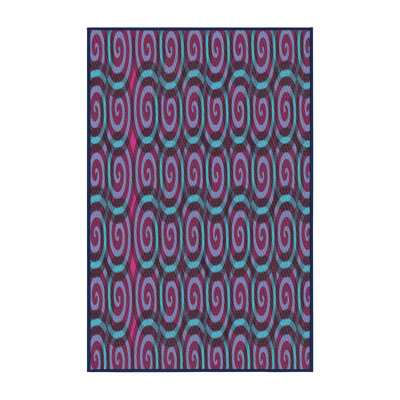 Tapis de zone mauve à motifs