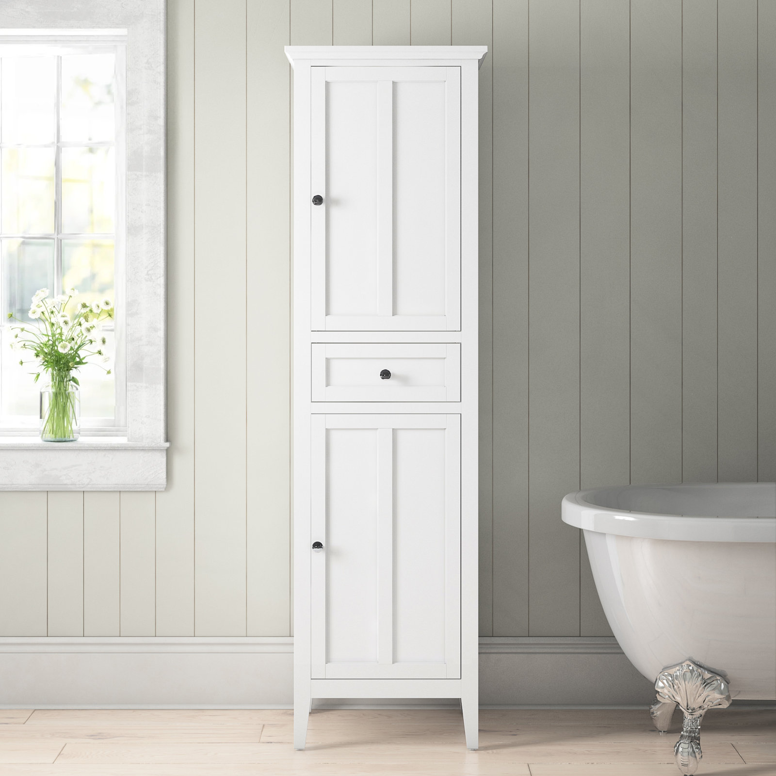 Gardner Linen Cabinet, White