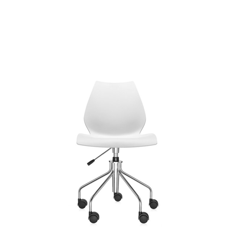 Fauteuil pivotant Maui, Blanc zinc
