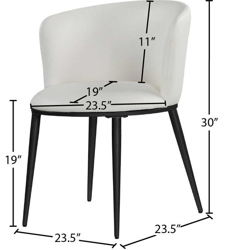 Skylar Chair in White, Black