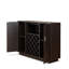 Armoire à vin avec porte-bouteilles et porte-gobelets Hazen Finish, parfaite pour les repas et le rangement modernes