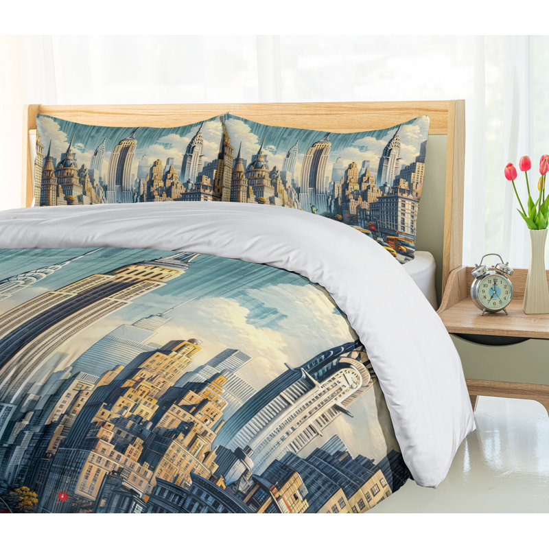 Urban Art Duvet Cover, King Duvet Cover + 2 Standard Shams