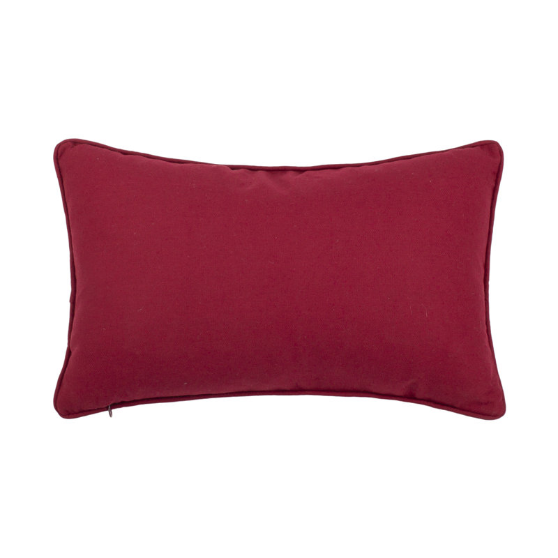 Merry Christmas Embroidered Rectangular Holiday Pillow