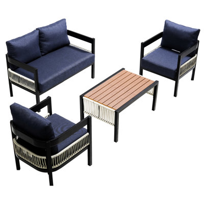 Ustyle Villa Garden Comfort - Structure en fer, - Rouille de loisir, avec coussins de dossier confortables