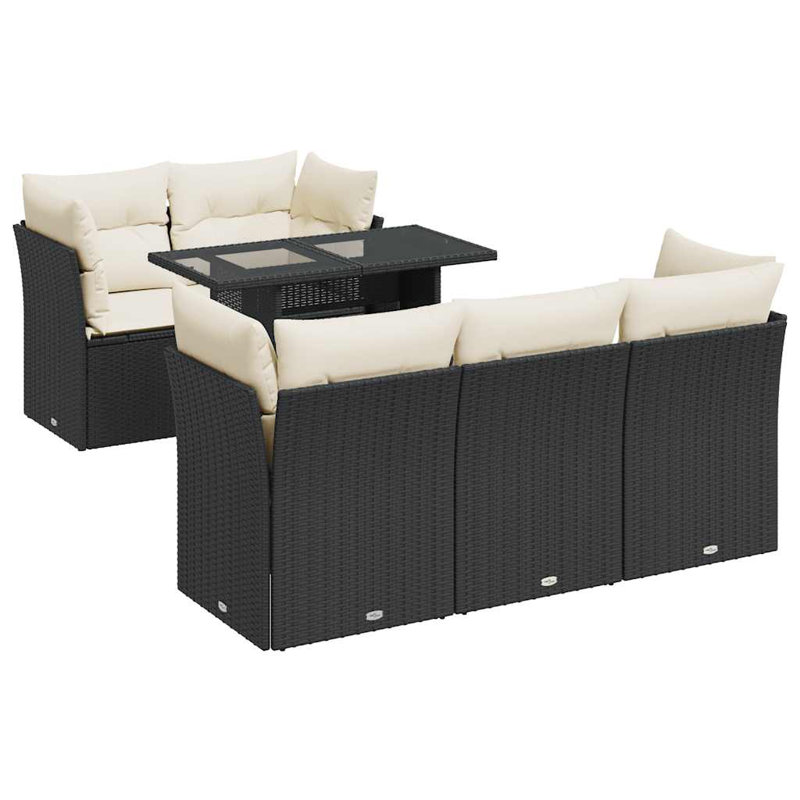 Vidaxl Garden Sofa Set Black