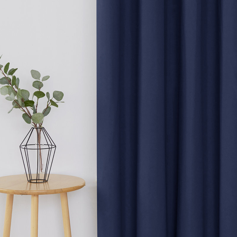 Tyres Blackout Curtain Single Panel, Navy, 52" W x 84" L