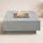 Manhattan 36" Outdoor Concrete Fire Table 45,000 BTU - Includes Lava Rocks & PVC Cover-355425721-302516613