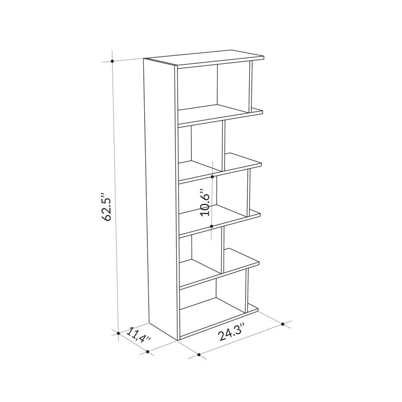 Mira Bookcase, Oak