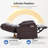 Dual Motor Lay Flat Power Lift Chair Recliner for Elderly with Massage and Heat, Electric Lift Recliner with Infinite Position, USB A&C (T6011 - Breathable Faux Leather, Brown)-538350442