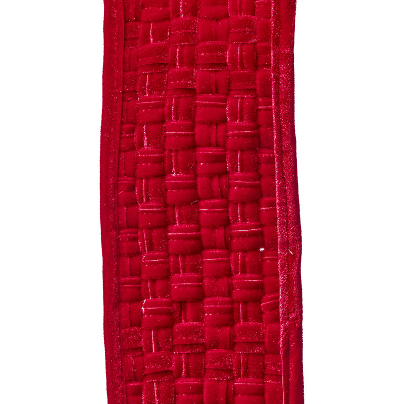 Ruban tressé en velours 5 po X3Y, Red