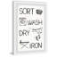 Sort, Wash, Dry And Iron - Single Picture Frame Print-1815535426