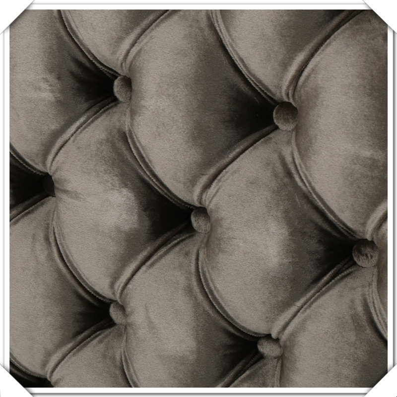 Tufted Upholstered Headboard Modern Button Metal Legs Wood Frame,Queen