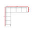 Ensemble pour 6 personnes avec 15 coussins, canapé modulaire 9 pièces, conception modulaire, structure résistante aux intempéries, coussins lavables à la machine, antirouille, housse antirouille
