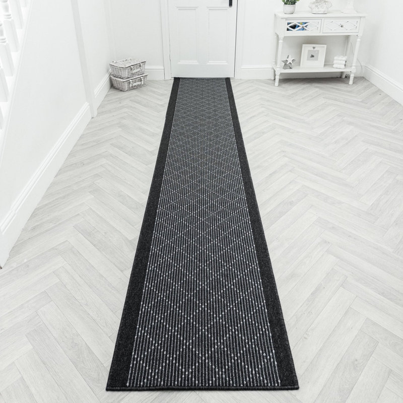Runner Solid Colour Looped / Hooked Area Rug, Runner 80 x 150 cm