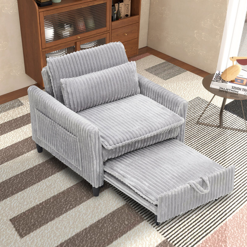 Fauteuil convertible convertible 3-en-1, Gris