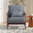 25.4'' Wide Classic Upholstered Solid Wood Armchair with Side Storage Pocket-100749465