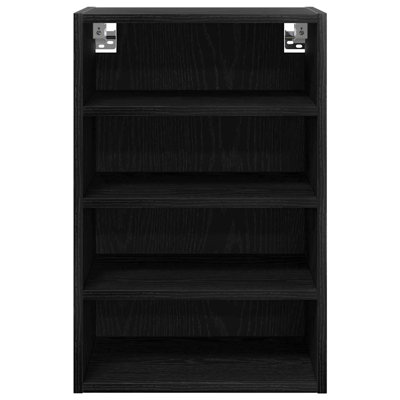 Vidaxl Hanging Cabinet With Shelf Riga Black Oak 20 X 29.5 X 60 Cm