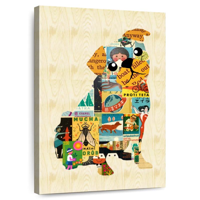 Brampt Pug Collage Dog, 30" H x 20" W