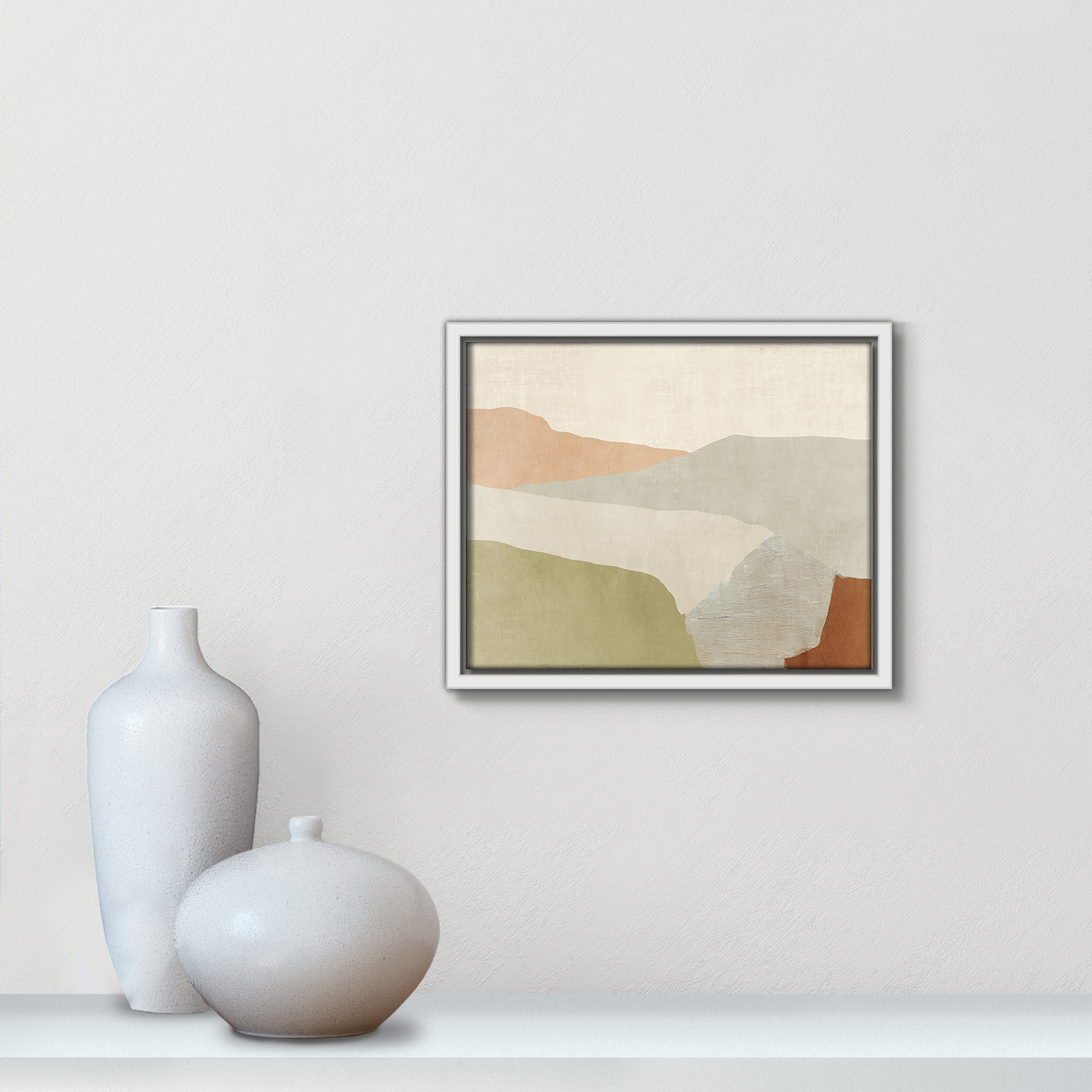 Elspeth "Pastel Views" Painting, 9.5" H x 11.5" W, White
