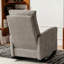 Chaise berçante confortable avec repose-pieds, rembourré gris, base en bois massif, design moderne pour chambre à coucher, salon rembourré à haut dossier avec effet apaisant, chambre, chambre de bébé-617918445