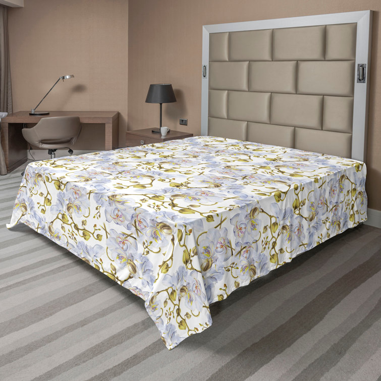 Ambesonne, drap plat floral pivoines, art botanique printanier