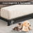 LowBed Frame - Heavy Duty Metal -Bed Frame In Matte Heavy Duty With Steel Slats, Easy Assembly, Noise-Free, Non-Slip, No Box Spring Needed-554143272